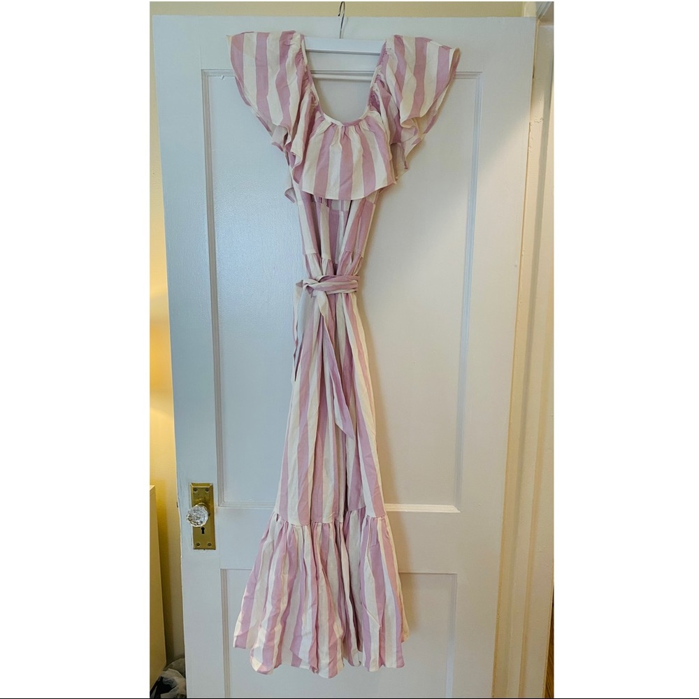 Buddy Love Pink Stripe Maxi Dress Sz S - Picture 4 of 5